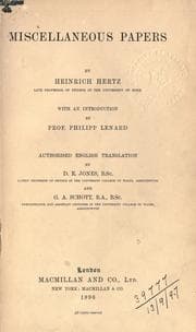 Tapa de Miscellaneous papers