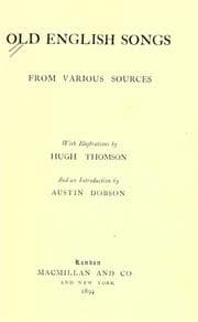 Tapa de Old English songs from various sources