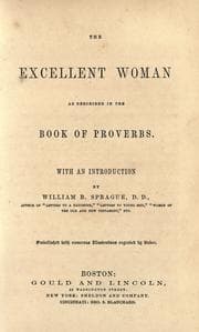 Tapa de The excellent woman as described in the book of Proverbs