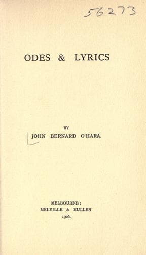 Tapa de Odes & lyrics