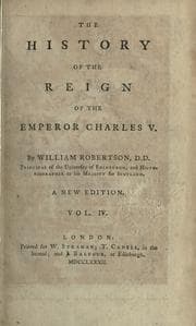 Tapa de The history of the reign of the Emperor Charles 5.