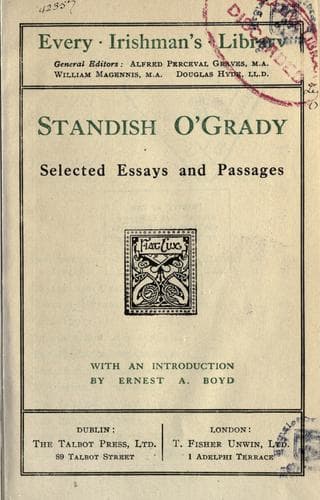 Tapa de Selected essays and passages