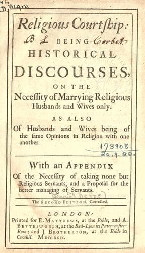 Tapa de Religious courtship