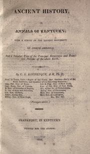 Tapa de Ancient history, or Annals of Kentucky