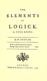 Tapa de The elements of logic, 1748