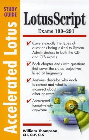 Tapa de Accelerated Lotus Script Study Guide (Exam 190-291)