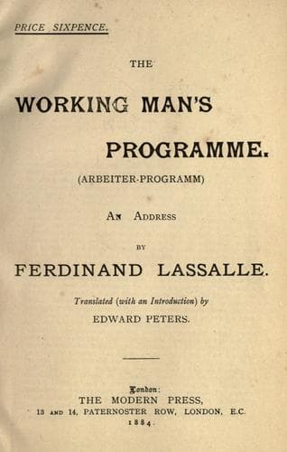 Tapa de The working man's programme