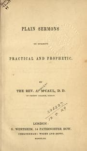 Tapa de Plain sermons on subjects practical and prophetic