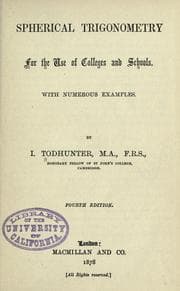 Tapa de Spherical trigonometry, for the use of colleges and schools