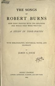 Tapa de The songs of Robert Burns, now first printed with the melodies for which they were written