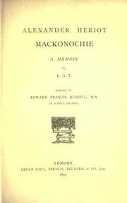 Tapa de Alexander Heriot MacKonochie