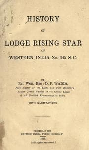 Tapa de History of Lodge Rising Star of Western India