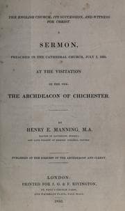 Tapa de The English church, its succession and witness for Christ