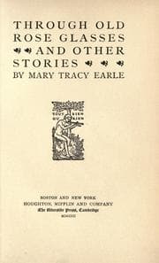 Tapa de Through old rose glasses, and other stories