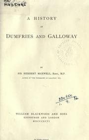 Tapa de A history of Dumfries and Galloway
