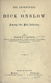 Tapa de Adventures of Dick Onslow among the Red Indians