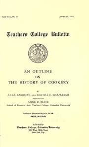 Tapa de An outline on the history of cookery