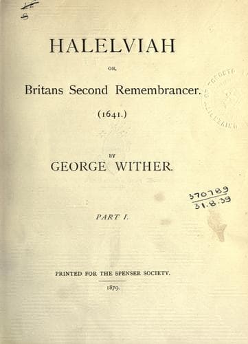 Tapa de Halelviah or, Britans second remembrancer