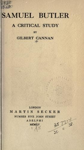Tapa de Samuel Butler