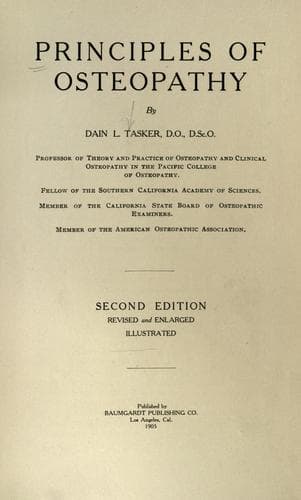 Tapa de Principles of osteopathy
