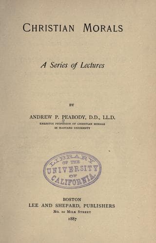 Tapa de Christian morals