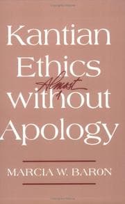 Tapa de Kantian Ethics Almost Without Apology