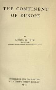 Tapa de The continent of Europe
