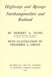 Tapa de Highways and byways in Northamptonshire and Rutland