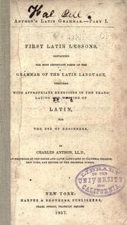 Tapa de First Latin lessons