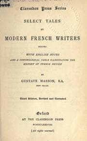 Tapa de Select tales by modern French writers