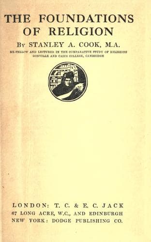 Tapa de Foundations of religion