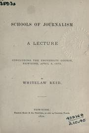 Tapa de Schools of journalism