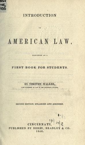 Tapa de Introduction to American law