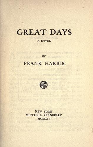 Tapa de Great days
