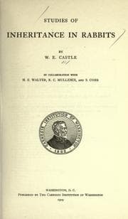 Tapa de Studies of inheritance in rabbits