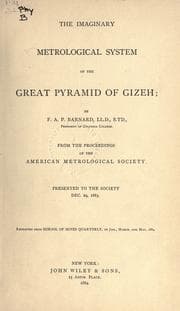 Tapa de The imaginary metrological system of the Great pyramid of Gizeh