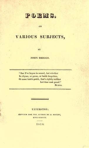 Tapa de Poems on various subjects