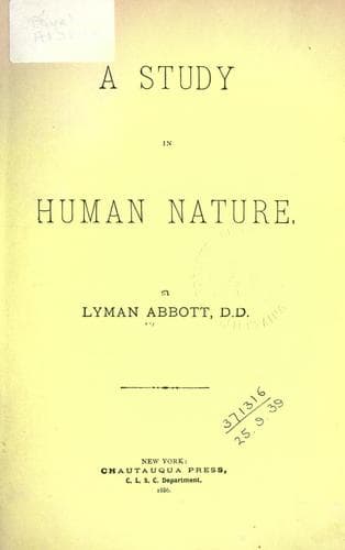 Tapa de A study in human nature