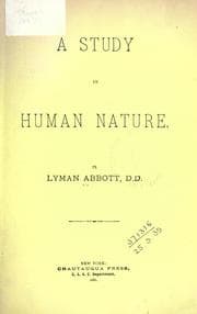 Tapa de A study in human nature