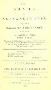 Tapa de The shade of Alexander Pope on the banks of the Thames