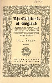 Tapa de The cathedrals of England