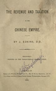 Tapa de The revenue and taxation of the Chinese empire