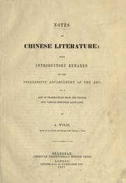 Tapa de Notes on Chinese literature