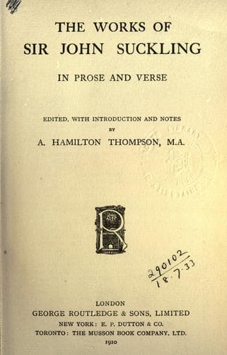 Tapa de Works, in prose and verse