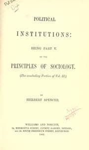 Tapa de Political institutions