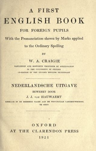 Tapa de First English book for foreign pupils