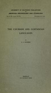 Tapa de The Chumash and Costanoan languages