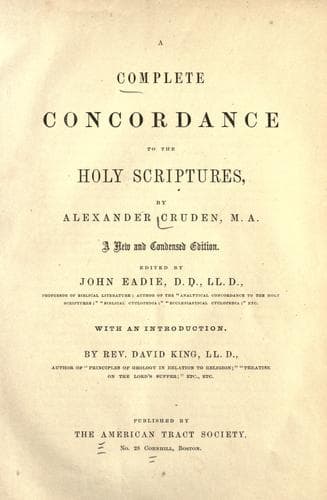Tapa de A complete concordance to the Holy Scriptures