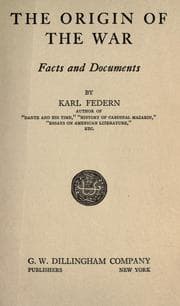 Tapa de The origin of the war