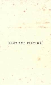 Tapa de Fact and fiction